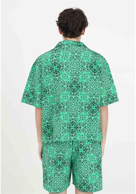 Men's and women's shirt with short sleeves and green pattern GARMENT WORKSHOP | S4GMUASI041923